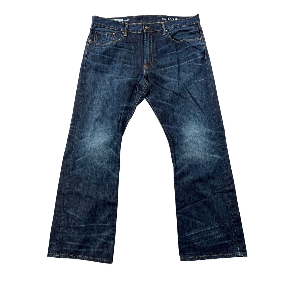 Gap 1969 Bootcut Jeans Mens 38x30 Blue Darkstar Wash Ringspun Denim Workwear